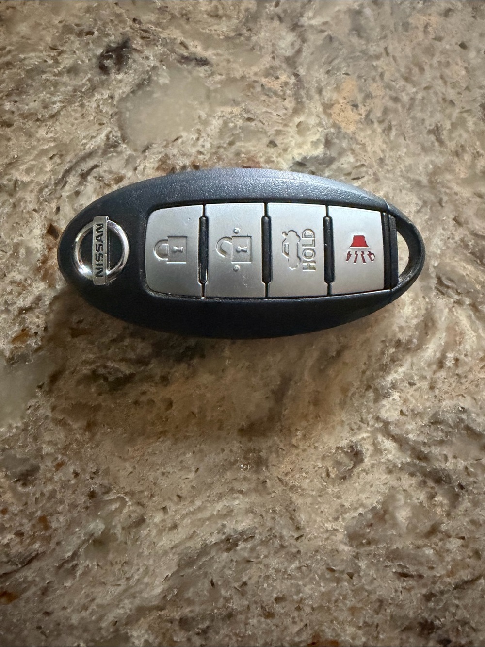 Nissan Black and Silver Key Fob